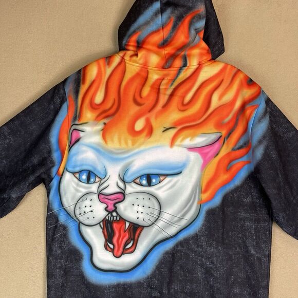 Ripndip Hoodie Mens Medium Black Hell Ride Pullover Sweater‎ Sweatshirt Adult - Picture 11 of 13